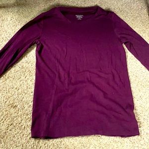 Long sleeve maroon shirt, size M, brand is merona